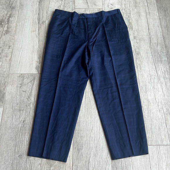 Canali Made in Italy Blue Plaid 100% Wool Suit Euro Size 58 R US Size 48 - Picture 12 of 16